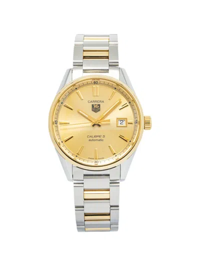Pre-owned Tag Heuer Carrera 39mm Watch In Gold