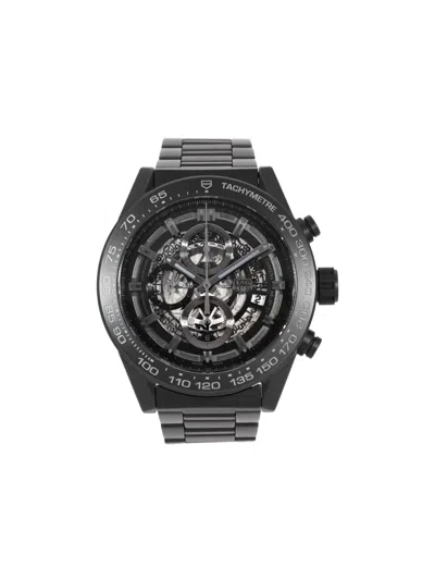 Pre-owned Tag Heuer Carrera 44mm In Black