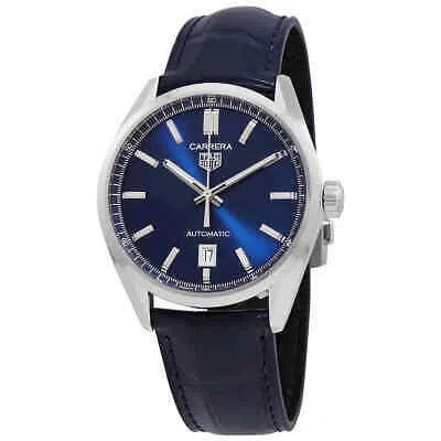 Pre-owned Tag Heuer Carrera Automatic Blue Dial Men's Watch Wbn2112.fc6504