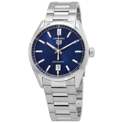 Pre-owned Tag Heuer Carrera Automatic Blue Dial Steel 39 Mm Men's Watch Wbn2112.ba0639