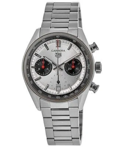 Pre-owned Tag Heuer Carrera Chronograph 39mm White Panda Men's Watch Cbs2216.ba0041