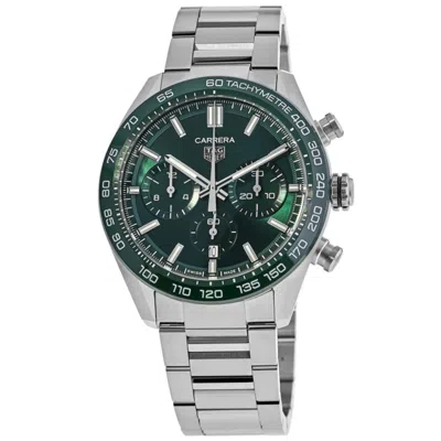 Tag Heuer Carrera Chronograph Automatic 44mm Green Dial Steel Men's Watch Cbn2a1n. Ba0643