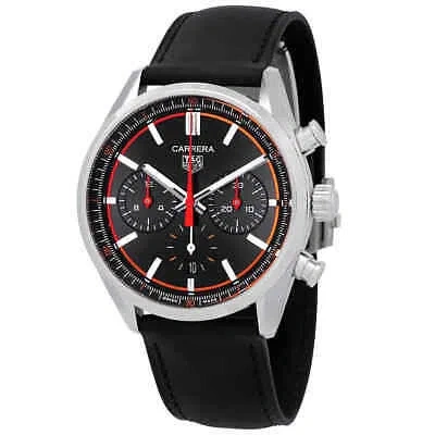 Pre-owned Tag Heuer Carrera Chronograph Automatic Black Dial Men's Watch Cbn201c.fc6542