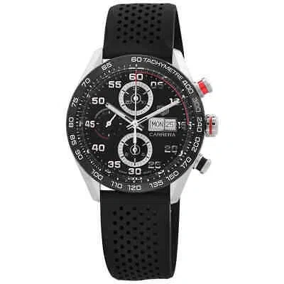 Pre-owned Tag Heuer Carrera Chronograph Automatic Black Dial Men's Watch Cbn2a1aa.ft6228