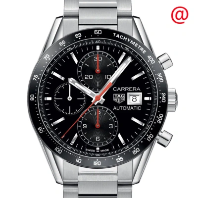 Tag Heuer Carrera Chronograph Automatic Black Dial Men's Watch Cv201ak.ba0715 In Metallic
