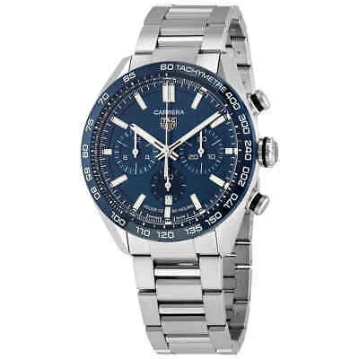 Pre-owned Tag Heuer Carrera Chronograph Automatic Blue Dial Men's Watch Cbn2a1a.ba0643