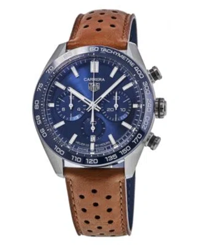 Pre-owned Tag Heuer Carrera Chronograph Automatic Blue Men's Watch Cbn2a1a.fc6537