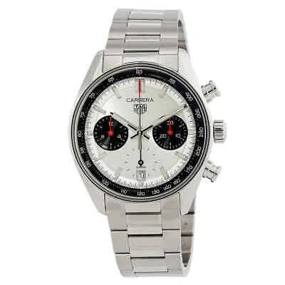 Pre-owned Tag Heuer Carrera Chronograph Automatic Silver Dial Men's Watch Cbs2216.ba0041