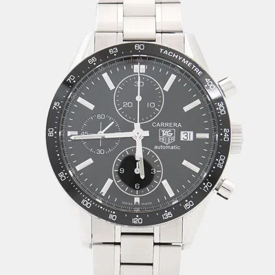 Pre-owned Tag Heuer Carrera Cv201e-1 Automatic Stainless Steel Men's Wristwatch 41.5 Mm In Black