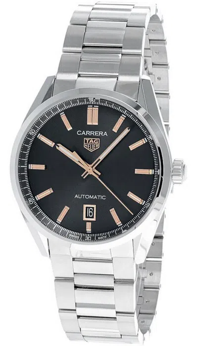 Pre-owned Tag Heuer Carrera Date Auto Black Dial Steel 39 Mm Men's Watch Wbn2113.ba0639