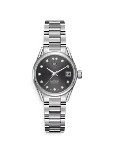 Tag Heuer Carrera Diamond 28mm Watch In Neutral