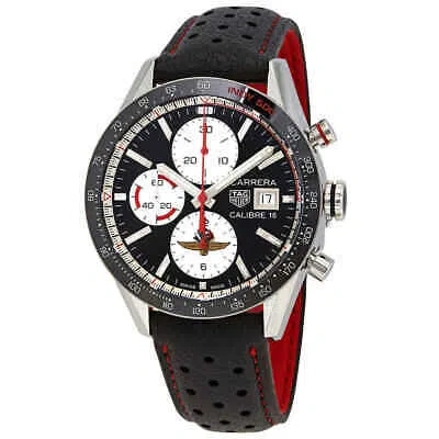 Pre-owned Tag Heuer Carrera Limited Edition Chronograph Automatic Black Dial Men's Watch
