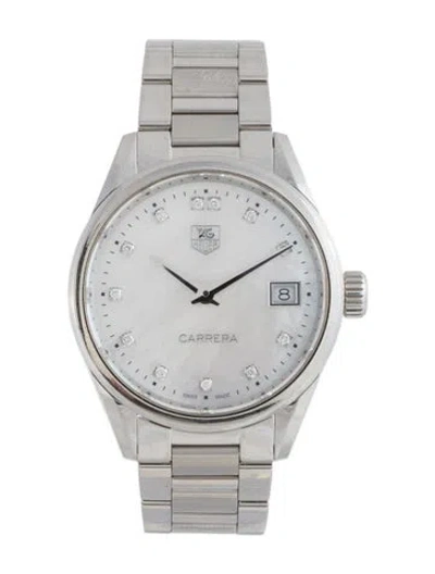 Pre-owned Tag Heuer Carrera Watch, 32mm In Multicolor