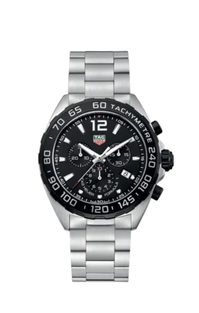 Pre-owned Tag Heuer Caz1010.ba0842 Men's Formula 1 Chronograph Stainless Steel Dress Watch