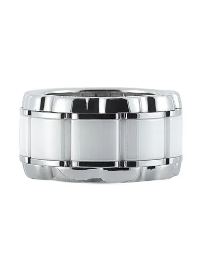 Pre-owned Tag Heuer Chain-link Ring In Silver