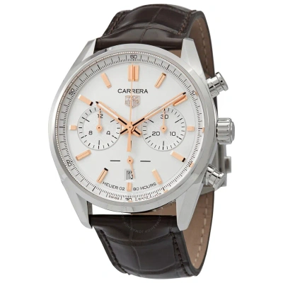 Tag Heuer Chronograph Automatic White Dial Men's Watch Cbn2013.fc6483 In Brown / Gold Tone / Rose / Rose Gold Tone / White