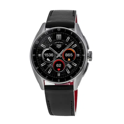 Tag Heuer Connected Calibre E4 - 42mm Digital Black Dial Leather Strap Men's Watch Sbr8010.bc6608