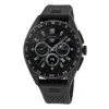 Tag Heuer Connected Calibre E4 - 45mm Digital Dial Black Rubber Strap Men's Watch In Black