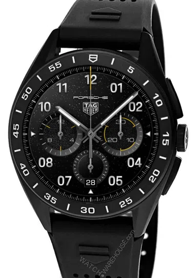 Pre-owned Tag Heuer Connected Calibre E4 45mm Rubber Men's Watch Sbr8a80.bt6261