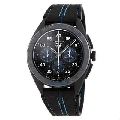 Pre-owned Tag Heuer Connected Porsche Edition Quartz Analog-digital Black Dial Men's Watch