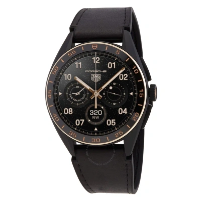 Tag Heuer Connected Quartz Analog-digital Black Dial Men's Smart Watch Sbr8a83.bt6302 In Metallic