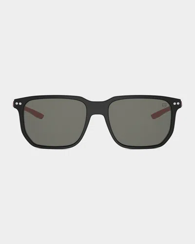 Tag Heuer Essential 56mm Square Sunglasses In Matte Blac