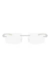Tag Heuer Eyewear Rectangle-frame Glasses In Silver