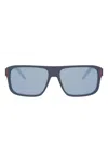 Tag Heuer Eyewear Rectangle-frame Sunglasses In Blue