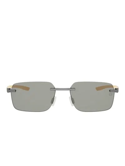 Tag Heuer Eyewear Rectangle-frame Sunglasses In Gray