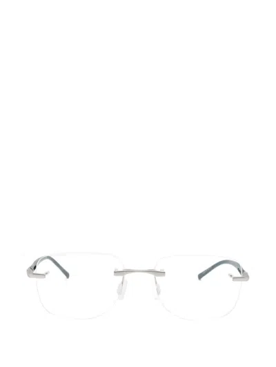 Tag Heuer Eyewear Rimless Glasses In Silver