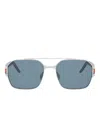 Tag Heuer Eyewear Square-frame Sunglasses In Silver