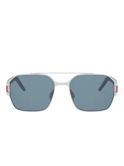 Tag Heuer Eyewear Square-frame Sunglasses In Silver