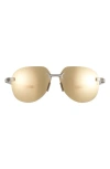 Tag Heuer Flex 59mm Pilot Sport Sunglasses In Gold