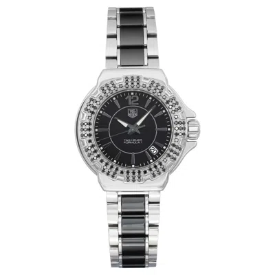 Pre-owned Tag Heuer Formula 1 36mm Steel Ceramic Black Dial Ladies Watch Wah1216.ba0859