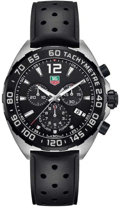 Pre-owned Tag Heuer Formula 1 Caz1010.ft8024 Black Dial Chronograph 43mm Men's Sport Watch