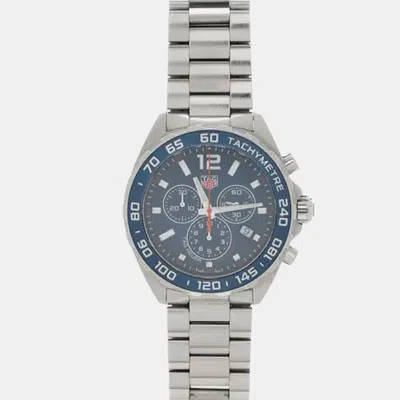 Pre-owned Tag Heuer Formula 1 Caz1014.ba0842 Blue Stainless Steel Quartz Men's Watches 43mm