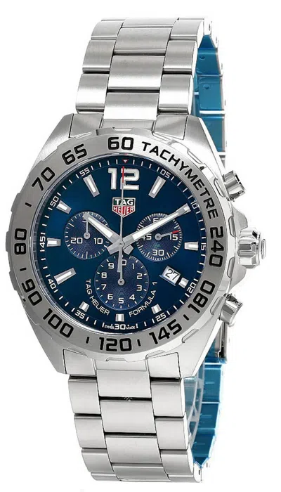 Pre-owned Tag Heuer Formula 1 Chrono Blue Sunray Dial Men's Watch Caz101k.ba0842