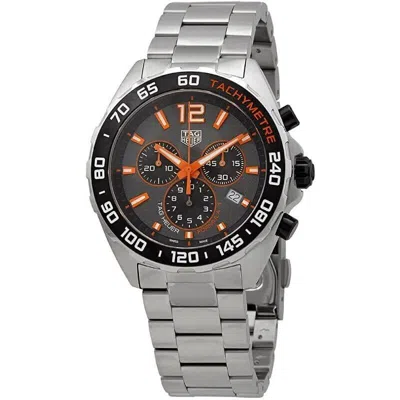 Pre-owned Tag Heuer Formula 1 Chrono Gray Dial Steel 43 Mm Men's Watch Caz101ah.ba0842