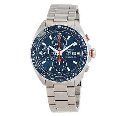 Pre-owned Tag Heuer Formula 1 Chronograph Automatic Blue Dial Men's Watch Caz201g.ba0876