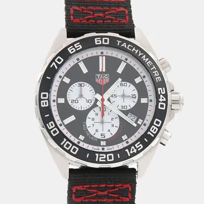 Pre-owned Tag Heuer Formula 1 Chronograph Caz101e Quartz Black Stainless Steel Men's Wristwatch 43mm