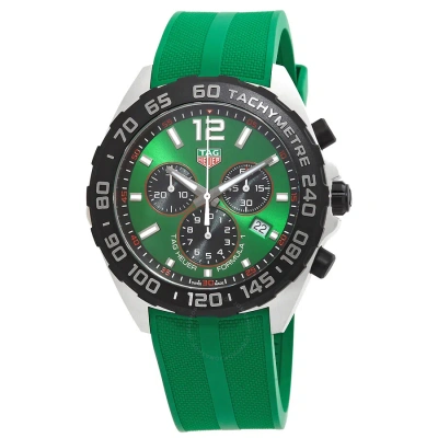 Tag Heuer Formula 1 Chronograph Quartz Green Dial Men's Watch Caz101ap.ft8056 In Black / Green