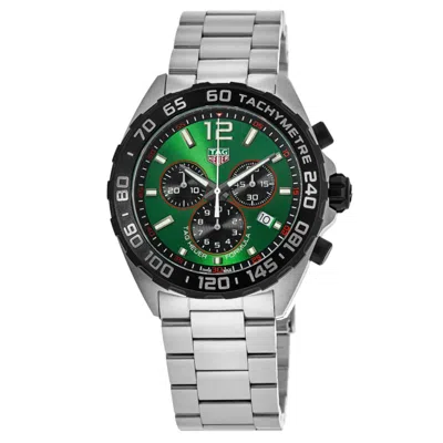 Tag Heuer Formula 1 Chronograph Quartz Green Dial Stainless Steel Men's Watch Caz101ap. Ba0842