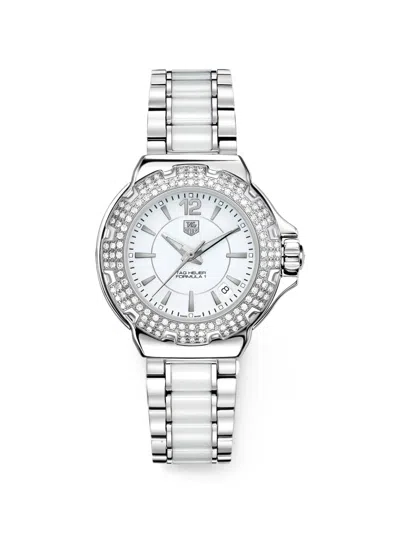 Tag Heuer Formula 1 Diamond 37mm Watch In Metallic