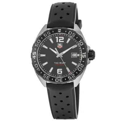 Tag Heuer Formula 1 Quartz Black Dial Rubber Strap Men's Watch Waz1110.ft8023