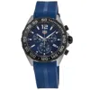 Tag Heuer Formula 1 Quartz Chronograph Blue Dial Rubber Strap Men's Watch Caz101av. Ft8077 In Blue