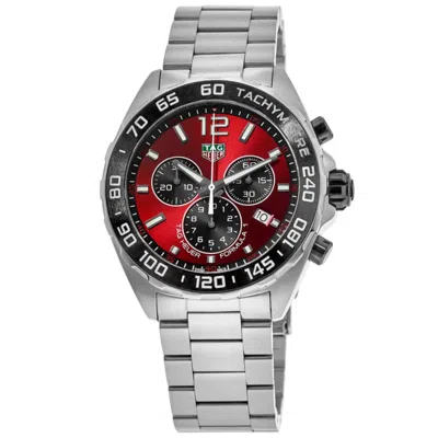 Tag Heuer Formula 1 Quartz Chronograph Red Dial Steel Men's Watch Caz101an. Ba0842