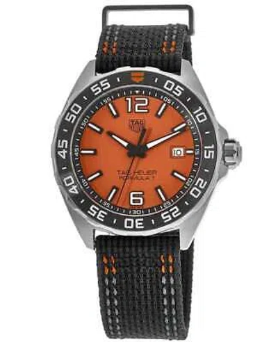 Pre-owned Tag Heuer Formula 1 Quartz Orange Dial Black Men's Watch Waz101a.fc8305