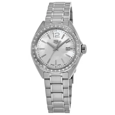 Tag Heuer Formula 1 Quartz White Mother Of Pearl Dial Diamond Bezel Women's Watch Wbj141a. Ba0664