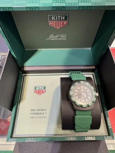 Pre-owned Tag Heuer Formula 1 X Kith Green Limited Edition Of 825
