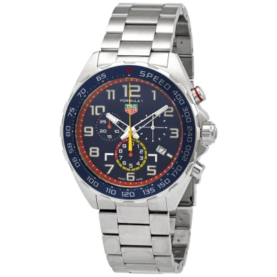 Tag Heuer Formula 1 X Red Bull Racing Special Edition Chronograph Quartz Blue Dial Men's Watch Caz10 In Red   / Blue